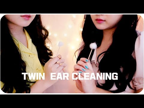 [ASMR]핑크 vs 옐로우 Twin Ear Cleaning/쌍둥이귀청소/耳かき