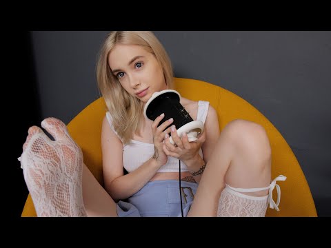 ASMR Close Ear Licking + Socks Scratches💓Use Headphones💓Intensive Licking And Eating