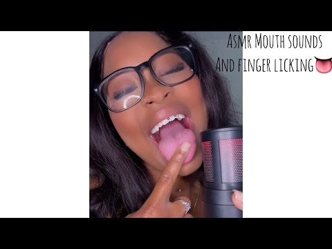 ASMR Mouth sounds, Kissing, And finger Licking.