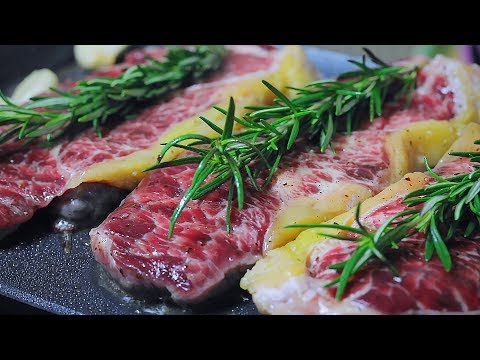 ASMR COOKING EATING WAGYU BEEF STEAK WITH OYSTER MUSHROOM EATING SOUNDS | LINH-ASMR 먹방