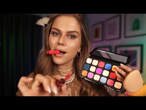 ASMR Fast Makeup Application Before Partying. Personal Attention
