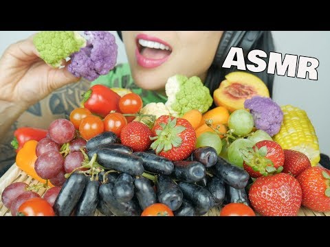 ASMR DELICIOUS FRUITS AND VEGETABLES (SATISFYING CRUNCH EATING SOUNDS) NO TALKING | SAS-ASMR