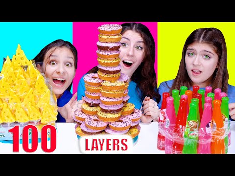 1, 10 or 100 Layers of Food Challenge by LiLiBu