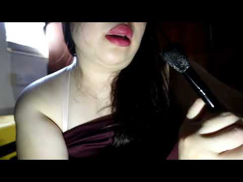 ASMR VERY RELAXING AND CALMING UNINTELLIGIBLE MOUTH SOUNDS AND BRUSHING CAMERA LENS