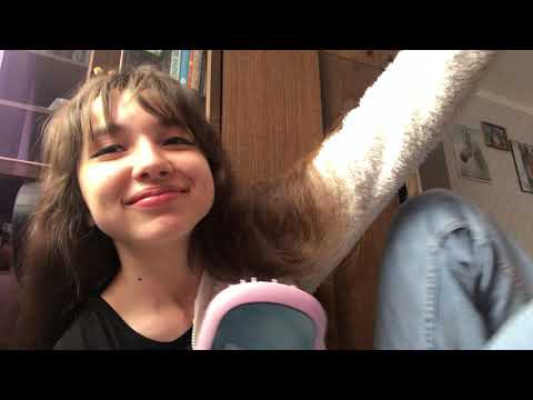 ASMR Hair combing with my cat 🐈🥰 Brushing and Scratching (no talking) 😴 Расчёсывание волос