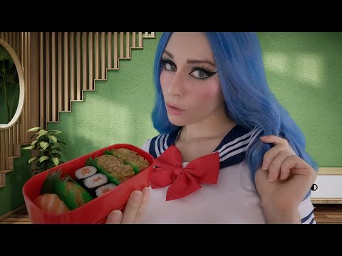 ASMR Would you like to eat with me? | Show and tell roleplay