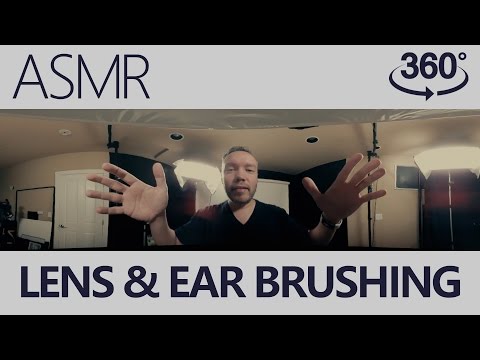 Lens & Ear Brushing (test) ~ A 360° ASMR Experience (Binaural)