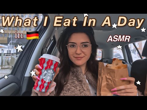[asmr] what I eat in a day | amazon haul, starbucks, german christmas market | vlogmas day #2