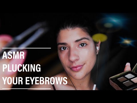 ASMR PLUCKING YOUR EYEBROWS | PERSONAL ATTENTION TO HELP YOU SLEEP | PLUCK, BRUSH, & WHISPERS