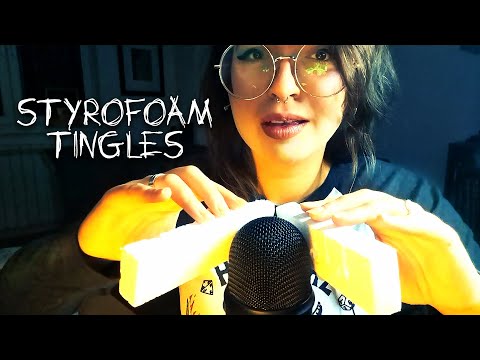 ASMR | Super Tingly Styrofoam Tapping and Scratching (no talking)
