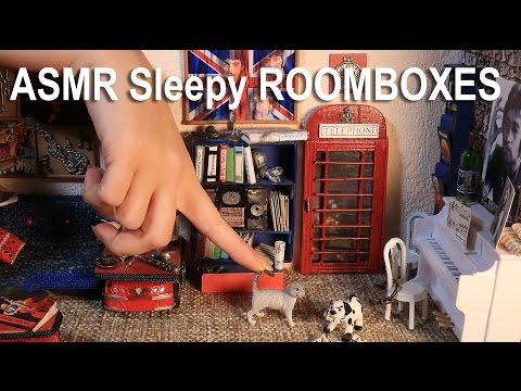 ASMR : SLEEPY Show & Tell about roomboxes - SOFT SPOKEN, gentle triggers, hand  movements