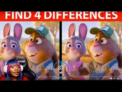 ZOOTOPIA SPOT THE DIFFERENCE ASMR CHEWING GUM