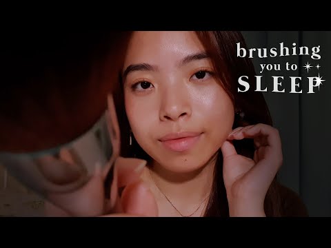 ASMR Close Your Eyes in 15 Minutes 😌 Classic Face Brushing & Sleepy Whispers