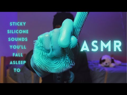 ￼ ASMR Crinkly Silicone Gloves For Deep Sleep #asmr