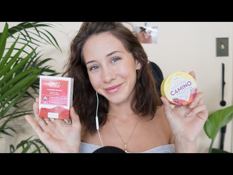 eating spicy cannabis infused edibles ASMR (tapping and mouth sounds) |britlynn baker