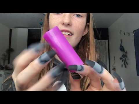 Tapping on makeup products [ASMR] Whispering