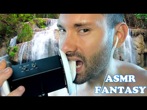 ASMR Jungle Waterfall Ear Eating