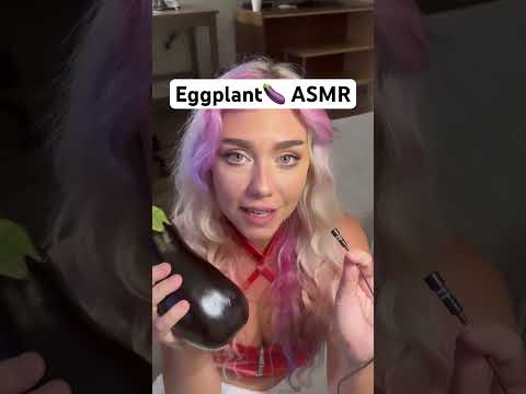 Eggplant ASMR #asmr #eggplant #mouthsounds #asmrmouthsounds #asmrfood