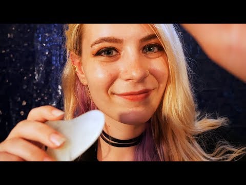 ASMR Spa Facial with Gua Sha w/ Gentle Music | Soft Spoken & Whispered Personal Attention RP