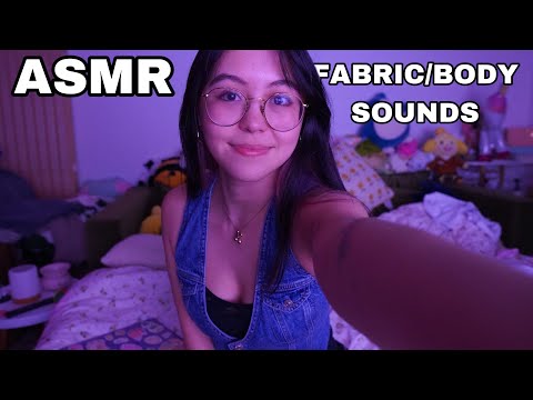 ASMR Lots of Clothes Scratching and Body Triggers (Collarbone Tapping) (Looped)