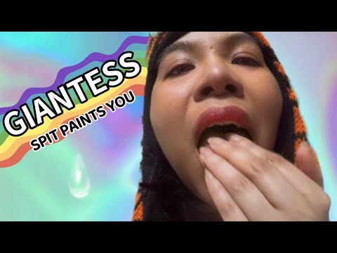 ASMR PLAYFUL GIANTESS - SPIT PAINTING YOU & TAPPING YOUR FACE (Fast & Chaotic) 😛⚠️[Roleplay]