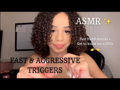 Trying Fast & Aggressive ASMR Triggers (Scratch Tapping, Gripping & Rambles) + Fast Hand Sounds