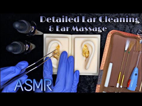 👂🏽ASMR👂🏽 Detailed Ear Cleaning & Massage • Glove Sounds• Oil Sounds