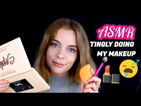 ASMR [Tingly!] Doing My Makeup/GRWM (Ear-to-Ear Whispering, Lid Sounds, Tapping...)