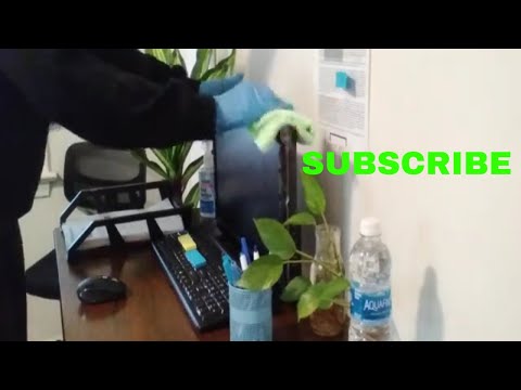 GETTING DESK CLEANING 🧽DONE (ASMR)#deskcleaning #wiping #cleaning