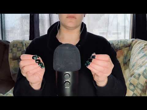 ASMR | mic scratching, finger flutters, mic rubbing, hand rubbing