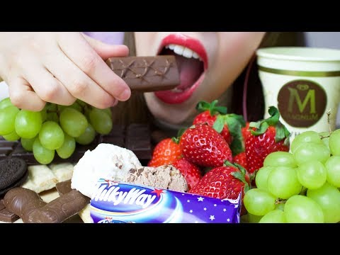 ASMR Fruit & CHOCOLATE Eating (CRUNCHY Eating Sounds) No Talking