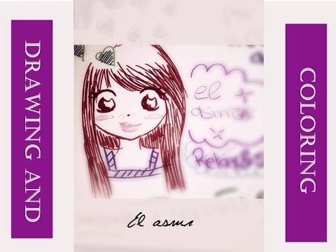 ASMR ita- Drawing and coloring + Italian Soft spoken ♥