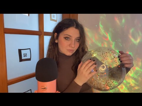 ASMR | Blowing and Playing with a Beachball ❤️ Soft Spoken 🩷 Glitter Beachball 🩷