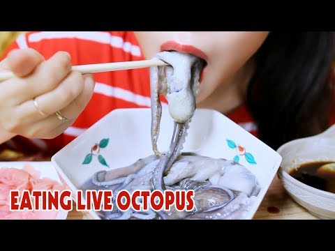 ASMR Raw octopus(Korean Exotic Food), eating sounds | LINH-ASMR