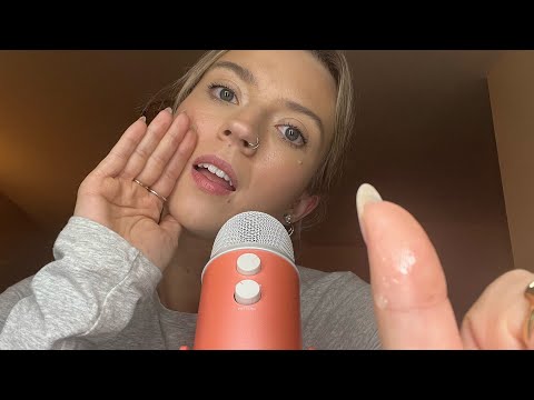 ASMR| Spit Cleaning Your Face~ Finger Licking| Inaudible Whispering