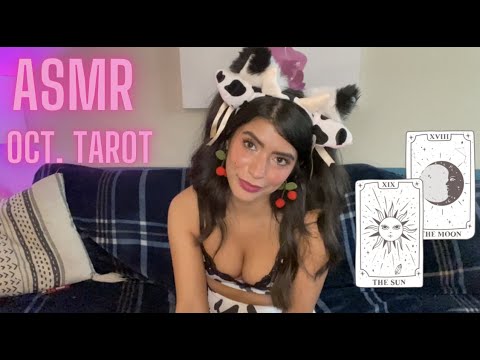 ASMR Your October Tarot Horoscope for your ZODIAC SIGN + ANIMAL CARD READING ☀️ 🌙 🌝  2021