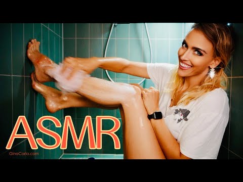 ASMR Gina Carla 💦 Shower Cleaning Sounds 🧼