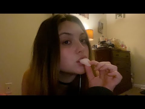 ASMR eating strawberry mochi 🍓🤩