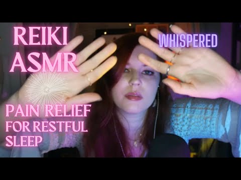 Reiki ASMR| Pain Relief for Restful Sleep| Plucking, rattle, crystals, sleep countdown