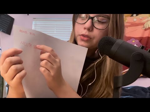 ASMR | Tracing and Writing (mouth sounds)