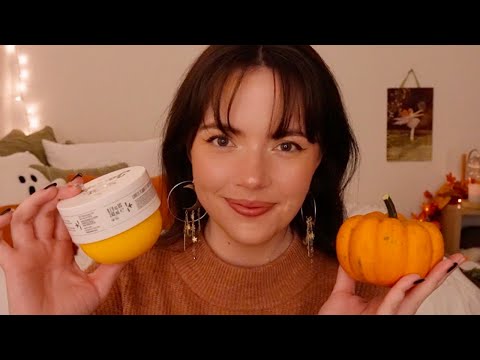 ASMR 🕯️🍂Cozy Autumn Personal Attention (skincare, hairbrushing, counting freckles, pampering)
