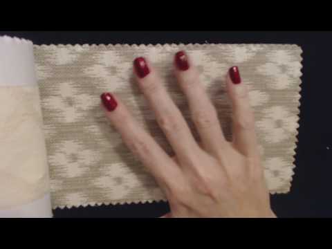 ASMR ~ Jacquard Fabric Swatches / Scratching & Tracing (Whisper)