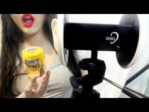 ASMR 3DIO Ear Eating, Mouth Sounds,Kissing Sounds & Gum Chewing 💗🍬