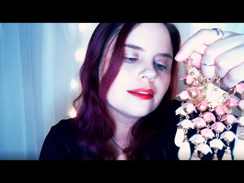 ASMR | 📿 Beaded Jewelry Sounds 💎  (Softly Spoken /w mixture of Whispering + White noise)