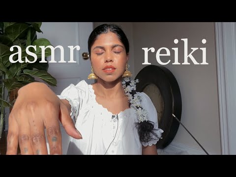 ASMR Reiki For Healing | Crystal Cleanse, Smudging, & working with nature 🌸