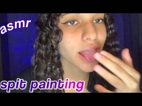 asmr | spit painting your face - mouth sounds 💦