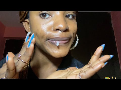 ASMR MESSY SPIT PAINTING with Gargling! Personal Attention| Positive Affirmations| Mouth Sounds