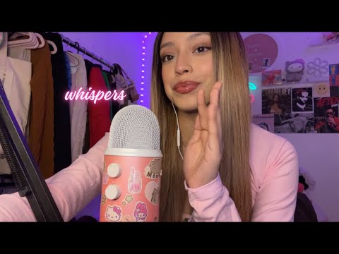 ASMR - gum chewing + whispers (close up)