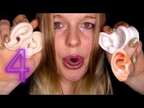 ASMR INTENSE Best Quad 4 EARS Mouth Sounds👂💦 Triggers.