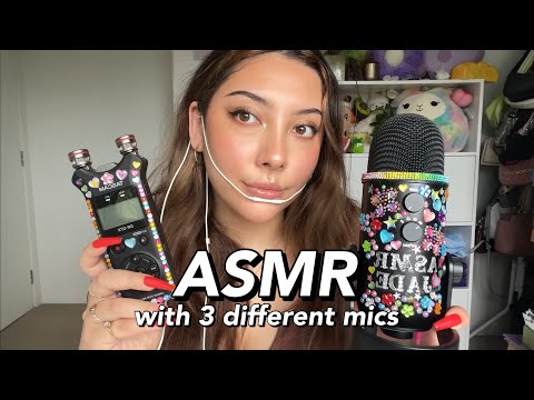 ASMR with 3 different microphones ❤️ ~90K Subscriber Special~ | Whispered